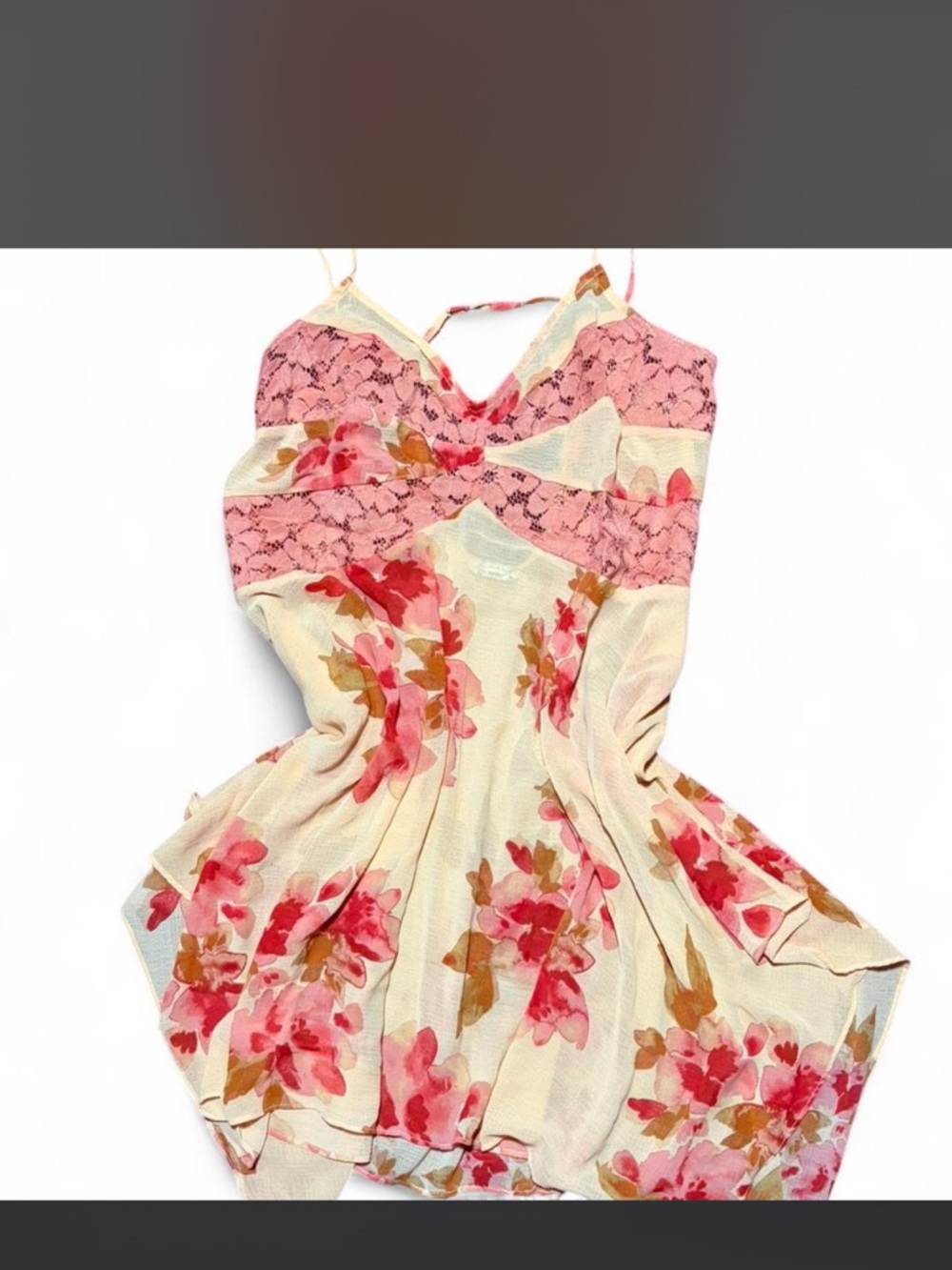 Free People Intimately Monday Morning Floral Lace Slip Dress Boho Size M - Picture 2 of 4